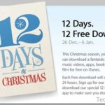 Apple 12 days of christmas free itunes giveaway