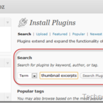 Install the Thumbnail for Excerpts Plugin in Wordpress Dashboard