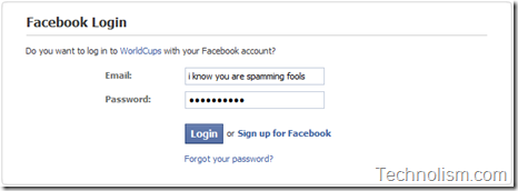 facebook fake login page