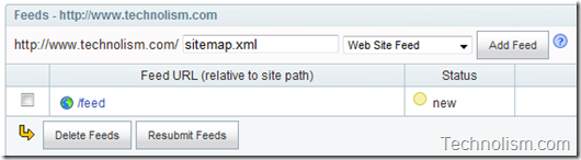 how to add sitemap xml to yahoo search engine