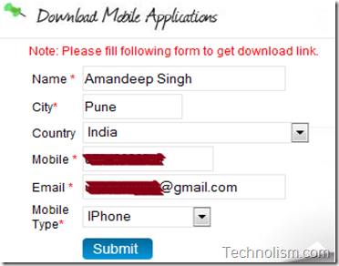 how to get the download link for zoomi cwg mobile app