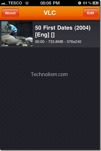 Movie 50 First Dates in VLC Media Player