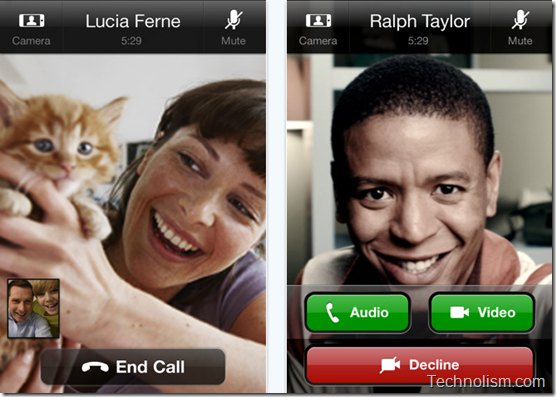 Video calling on Skype iPhone app 3.0