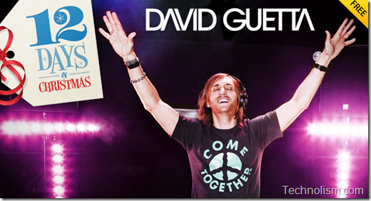 David Guetta Free Video bundle download from Apple iTunes 12 days of christmas