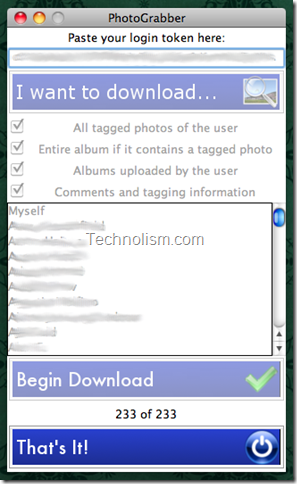 PhotoGrabber Facebook Photos downloader