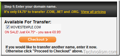 Check the availability for domain transfer