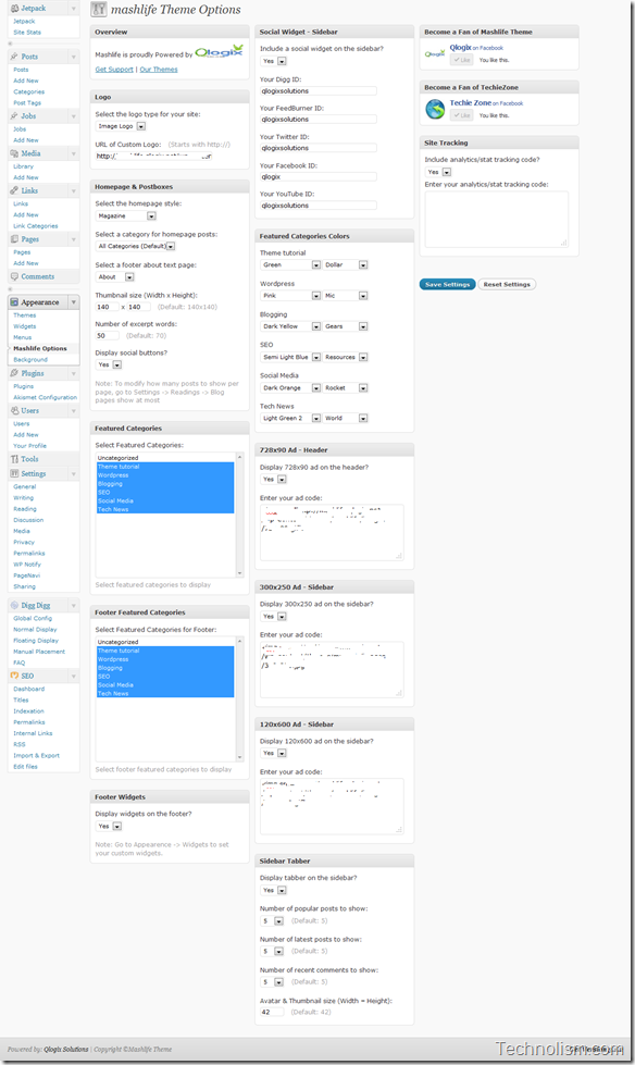 mashlife theme options