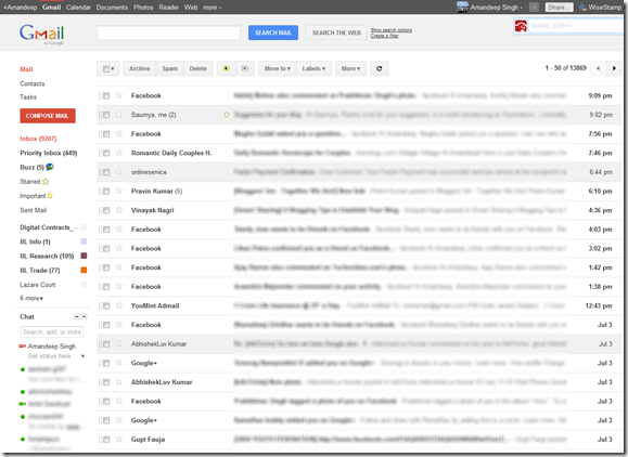 Apply Gmail Google Plus Theme