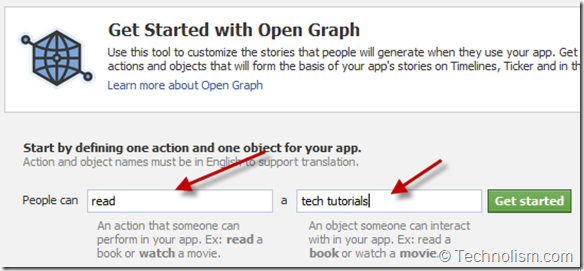 Open Graph Settings - Facebook Timeline