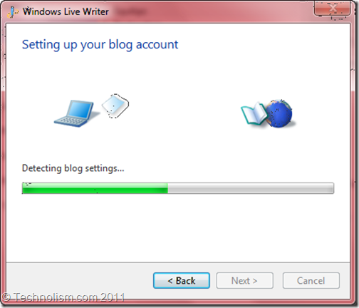 Blog Account Setup in Windows LiveWriter