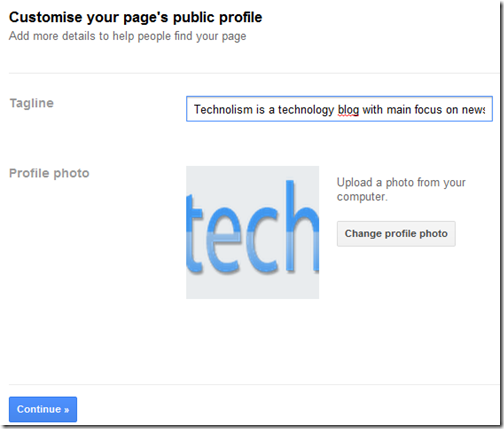 Add a Tagline and Photo to Google+ Page