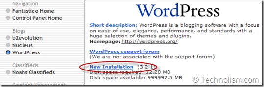 New Installation - WordPress HostGator