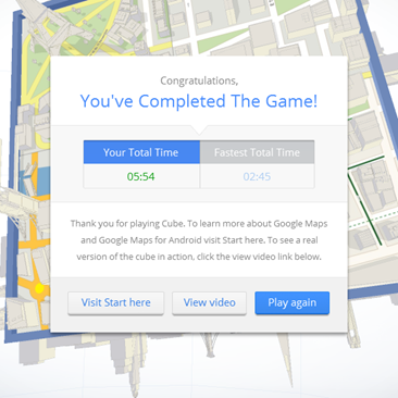 Cube Score - Game about Google Maps