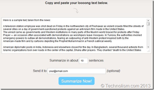 Free Summarizer - Shorten Text Online