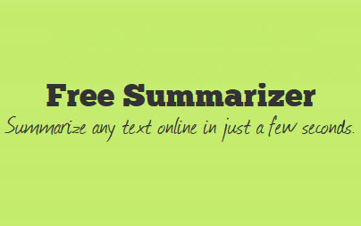Free Summarizer to Shorten Any Text